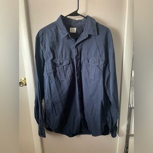 J. Crew Navy Blue Button Down Shirt Size Medium